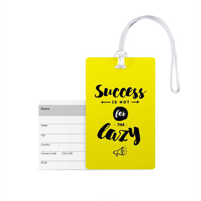 

100yellow Luggage Tags- Printed High Quality Gloss Finish PVC Travel/Bag Tag with Silicon Strap- Ideal For Travel Luggage Tag(Multicolor)
