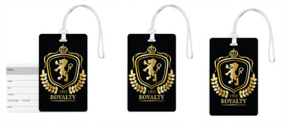 

100yellow Luggage Tags- Printed High Quality Gloss Finish PVC Bag Tag with Silicon Strap- Ideal For Travel-Pack Of 3 Luggage Tag(Multicolor)