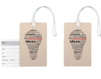 

100yellow Luggage Tags- Motivational Printed Gloss Finish PVC Bag Tag with Silicon Strap- Ideal For Travel-Pack Of 2 Luggage Tag(Multicolor)