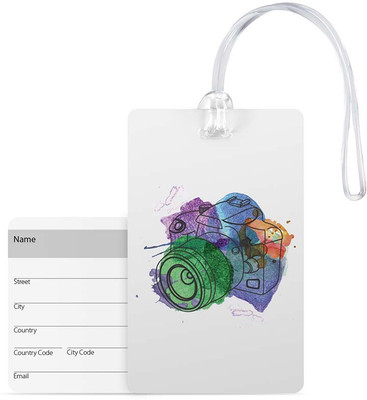 

100yellow Luggage Tags- Printed High Quality Gloss Finish PVC Travel/Bag Tag with Silicon Strap- Ideal For Travel Luggage Tag(Multicolor)