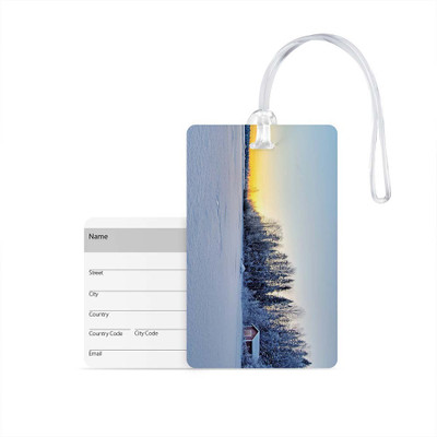 

100yellow Luggage Tag- Natural Scenery Printed Designer Luggage Travel Baggage Tags with Silicon Strap- Ideal For Travel Luggage Tag(Multicolor)