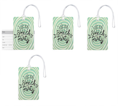 

100yellow Luggage Tags- Quote Printed High Quality PVC Bag Tag with Silicon Strap- Ideal For Travel-Pack Of 4 Luggage Tag(Multicolor)