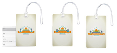 

100yellow Luggage Tags- Printed High Quality Gloss Finish PVC Bag Tag with Silicon Strap- Ideal For Travel-Pack Of 3 Luggage Tag(Multicolor)