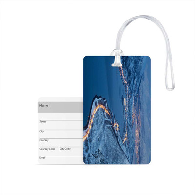 

100yellow Luggage Tag- Natural Scenery Printed Designer Luggage Travel Baggage Tags with Silicon Strap- Ideal For Travel Luggage Tag(Multicolor)