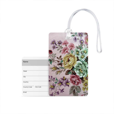 

100yellow Luggage Tag- Flower Printed Designer Luggage Travel Baggage Tags with Silicon Strap- Ideal For Travel Luggage Tag(Multicolor)