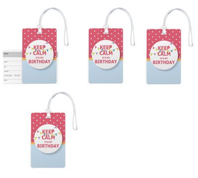 

100yellow Luggage Tags- Printed PVC Baggage/Bag Tag with Silicon Strap Address Label- Ideal For Gift-Pack Of 4 Luggage Tag(Multicolor)