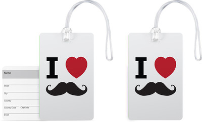 

100yellow Luggage Tags- Designer Printed Gloss Finish PVC Bag/Travel Tag with Silicon Strap- Gift For Father-Pack Of 2 Luggage Tag(Multicolor)