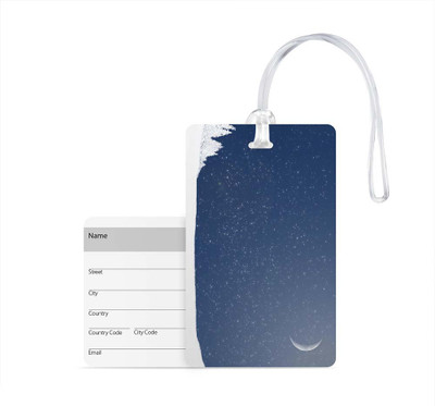 

100yellow Luggage Tag- Natural Scenery Printed Designer Luggage Travel Baggage Tags with Silicon Strap- Ideal For Travel Luggage Tag(Multicolor)