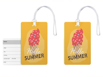 

100yellow Luggage Tags- Quote Printed High Quality PVC Bag Tag with Silicon Strap- Ideal For Travel-Pack Of 2 Luggage Tag(Multicolor)