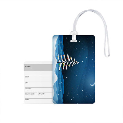 

100yellow Luggage Tag- Natural Scenery Printed Designer Luggage Travel Baggage Tags with Silicon Strap- Ideal For Travel Luggage Tag(Multicolor)
