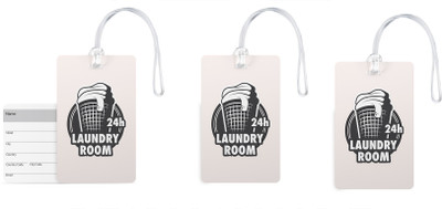 

100yellow Luggage Tags- Designer Print High Quality Gloss Finish PVC Bag Tag with Silicon Strap- Ideal For Gift-Pack Of 3 Luggage Tag(Multicolor)