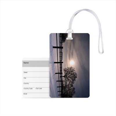 

100yellow Luggage Tag- Natural Scenery Printed Designer Luggage Travel Baggage Tags with Silicon Strap- Ideal For Travel Luggage Tag(Multicolor)