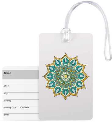 

100yellow Luggage Tags- Printed High Quality Gloss Finish PVC Travel/Bag Tag with Silicon Strap- Ideal For Travel Luggage Tag(Multicolor)