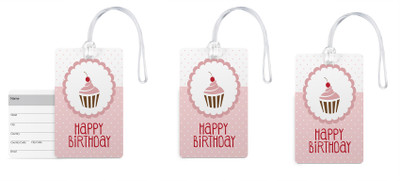 

100yellow Luggage Tags- Happy Birthday Print PVC Travel/Bag Tag with Silicon Strap- Ideal For Gift-Pack Of 3 Luggage Tag(Multicolor)