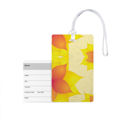 

100yellow Luggage Tags- Printed High Quality Gloss Finish PVC Travel/Bag Tag with Silicon Strap- Ideal For Travel Luggage Tag(Multicolor)