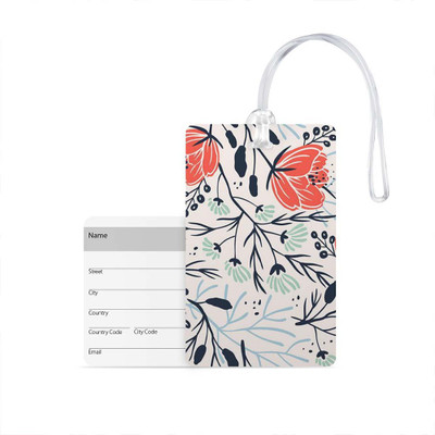 

100yellow Luggage Tag- Flower Printed Designer Luggage Travel Baggage Tags with Silicon Strap- Ideal For Travel Luggage Tag(Multicolor)