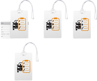 

100yellow Luggage Tags- Printed Premium Quality Gloss Finish PVC Bag Tag with Silicon Strap- Ideal For Travel-Pack Of 4 Luggage Tag(Multicolor)