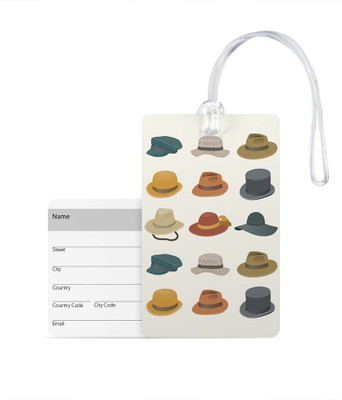 

100yellow Luggage Tags- Printed High Quality Gloss Finish PVC Travel/Bag Tag with Silicon Strap- Ideal For Travel Luggage Tag(Multicolor)