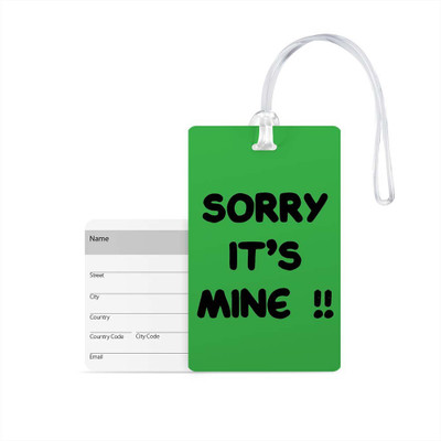

100yellow Luggage Tags- Printed High Quality Gloss Finish PVC Travel/Bag Tag with Silicon Strap- Ideal For Travel Luggage Tag(Multicolor)