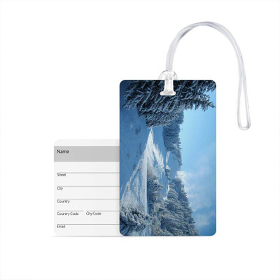 

100yellow Luggage Tag- Natural Scenery Printed Designer Luggage Travel Baggage Tags with Silicon Strap- Ideal For Travel Luggage Tag(Multicolor)