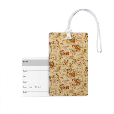 

100yellow Luggage Tag- Flower Printed Designer Luggage Travel Baggage Tags with Silicon Strap- Ideal For Travel Luggage Tag(Multicolor)