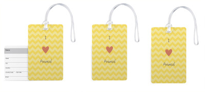 

100yellow Luggage Tags- Designer Printed High Quality Gloss Finish PVC Bag Tag with Silicon Strap- Ideal For Travel-Pack Of 3 Luggage Tag(Multicolor)