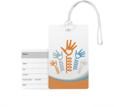 

100yellow Luggage Tags- Printed High Quality Gloss Finish PVC Travel/Bag Tag with Silicon Strap- Ideal For Travel Luggage Tag(Multicolor)