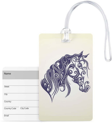 

100yellow Luggage Tags- Printed High Quality Gloss Finish PVC Travel/Bag Tag with Silicon Strap- Ideal For Travel Luggage Tag(Multicolor)