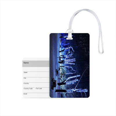 

100yellow Luggage Tag- Natural Scenery Printed Designer Luggage Travel Baggage Tags with Silicon Strap- Ideal For Travel Luggage Tag(Multicolor)