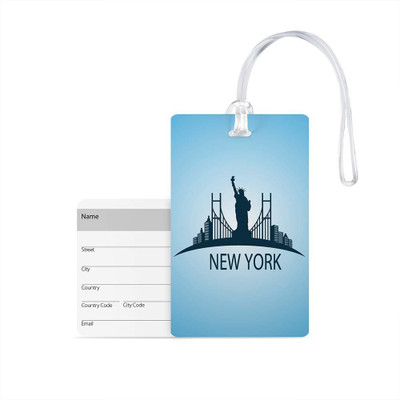 

100yellow Luggage Tags- Printed High Quality Gloss Finish PVC Travel/Bag Tag with Silicon Strap- Ideal For Travel Luggage Tag(Multicolor)