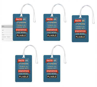 

100yellow Luggage Tags- Inspirational Printed Gloss Finish PVC Bag Tag with Silicon Strap- Ideal For Travel-Pack Of 5 Luggage Tag(Multicolor)