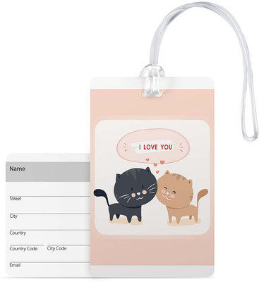 

100yellow Luggage Tags- Printed High Quality Gloss Finish PVC Travel/Bag Tag with Silicon Strap- Ideal For Travel Luggage Tag(Multicolor)