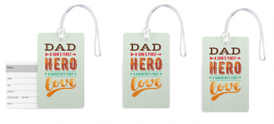 

100yellow Luggage Tags- Designer Printed Gloss Finish PVC Bag/Travel Tag with Silicon Strap- Gift For Father-Pack Of 3 Luggage Tag(Multicolor)