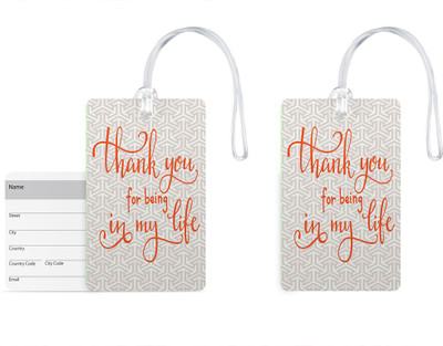 

100yellow Luggage Tags- Love Quote Printed Gloss Finish PVC Travel Tag with Silicon Strap- Ideal For Gift-Pack Of 2 Luggage Tag(Multicolor)