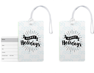 

100yellow Luggage Tags- Quote Printed High Quality PVC Bag Tag with Silicon Strap- Ideal For Travel-Pack Of 2 Luggage Tag(Multicolor)