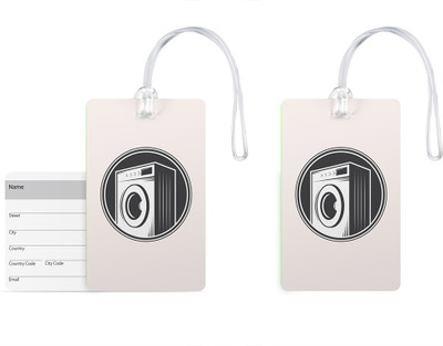 

100yellow Luggage Tags- Designer Printed Premium Quality Gloss Finish PVC Bag Tag with Silicon Strap- Ideal For Travel-Pack Of 2 Luggage Tag(Multicolor)