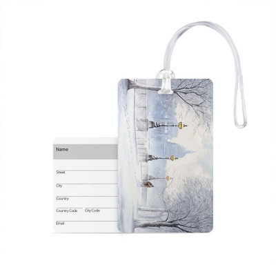 

100yellow Luggage Tag- Natural Scenery Printed Designer Luggage Travel Baggage Tags with Silicon Strap- Ideal For Travel Luggage Tag(Multicolor)