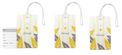 

100yellow Luggage Tags- Designer Printed High Quality Gloss Finish PVC Bag Tag with Silicon Strap- Ideal For Travel-Pack Of 3 Luggage Tag(Multicolor)