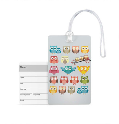 

100yellow Luggage Tags- Printed High Quality Gloss Finish PVC Travel/Bag Tag with Silicon Strap- Ideal For Travel Luggage Tag(Multicolor)