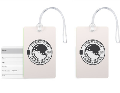 

100yellow Luggage Tags- Designer Print High Quality Gloss Finish PVC Bag Tag with Silicon Strap- Ideal For Gift-Pack Of 2 Luggage Tag(Multicolor)