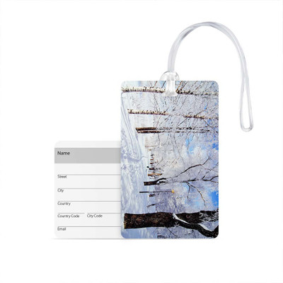 

100yellow Luggage Tag- Natural Scenery Printed Designer Luggage Travel Baggage Tags with Silicon Strap- Ideal For Travel Luggage Tag(Multicolor)