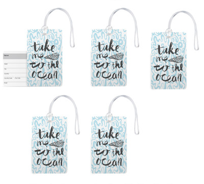 

100yellow Luggage Tags- Motivational Print High Quality PVC Bag Tag with Silicon Strap- Ideal For Travel-Pack Of 5 Luggage Tag(Multicolor)
