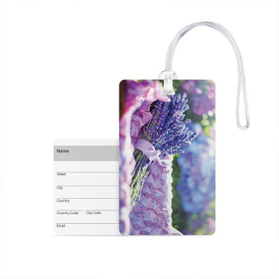 

100yellow Luggage Tag- Flower Quote Printed High Quality PVC Travel/Bag Tag with Silicon Strap- Ideal For Gift Luggage Tag(Multicolor)