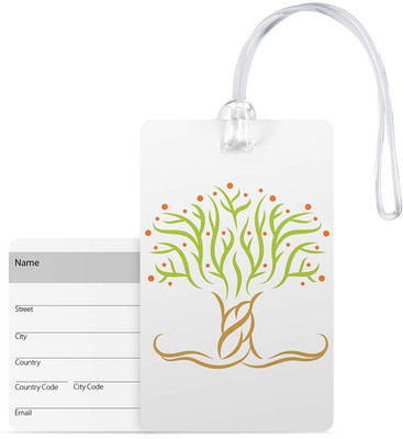 

100yellow Luggage Tags- Printed High Quality Gloss Finish PVC Travel/Bag Tag with Silicon Strap- Ideal For Travel Luggage Tag(Multicolor)