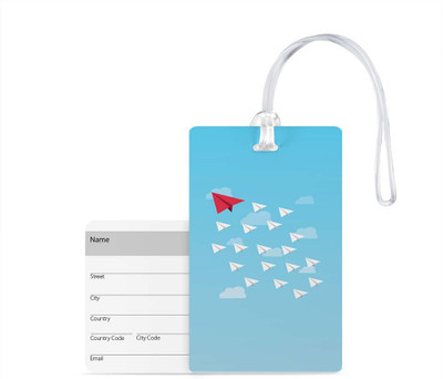 

100yellow Luggage Tags- Printed High Quality Gloss Finish PVC Travel/Bag Tag with Silicon Strap- Ideal For Travel Luggage Tag(Multicolor)