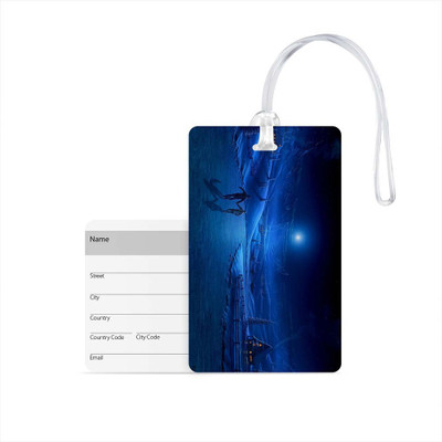 

100yellow Luggage Tag- Natural Scenery Printed Designer Luggage Travel Baggage Tags with Silicon Strap- Ideal For Travel Luggage Tag(Multicolor)