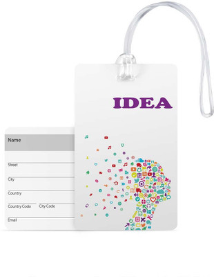 

100yellow Luggage Tags- Printed High Quality Gloss Finish PVC Travel/Bag Tag with Silicon Strap- Ideal For Travel Luggage Tag(Multicolor)