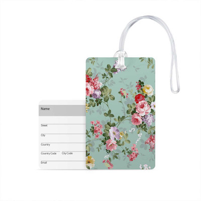

100yellow Luggage Tag- Flower Printed Designer Luggage Travel Baggage Tags with Silicon Strap- Ideal For Travel Luggage Tag(Multicolor)