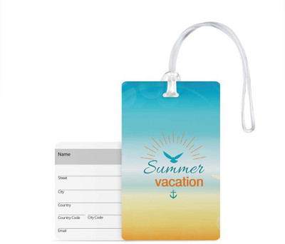 

100yellow Luggage Tags- Printed High Quality Gloss Finish PVC Travel/Bag Tag with Silicon Strap- Ideal For Travel Luggage Tag(Multicolor)
