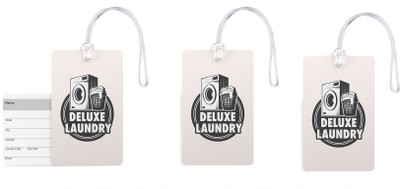

100yellow Luggage Tags- Designer Print High Quality Gloss Finish PVC Bag Tag with Silicon Strap- Ideal For Gift-Pack Of 3 Luggage Tag(Multicolor)
